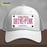 Drive Pink Virginia Novelty License Plate Hat Mesh / White