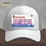 Drive Pink Washington Novelty License Plate Hat Mesh / White