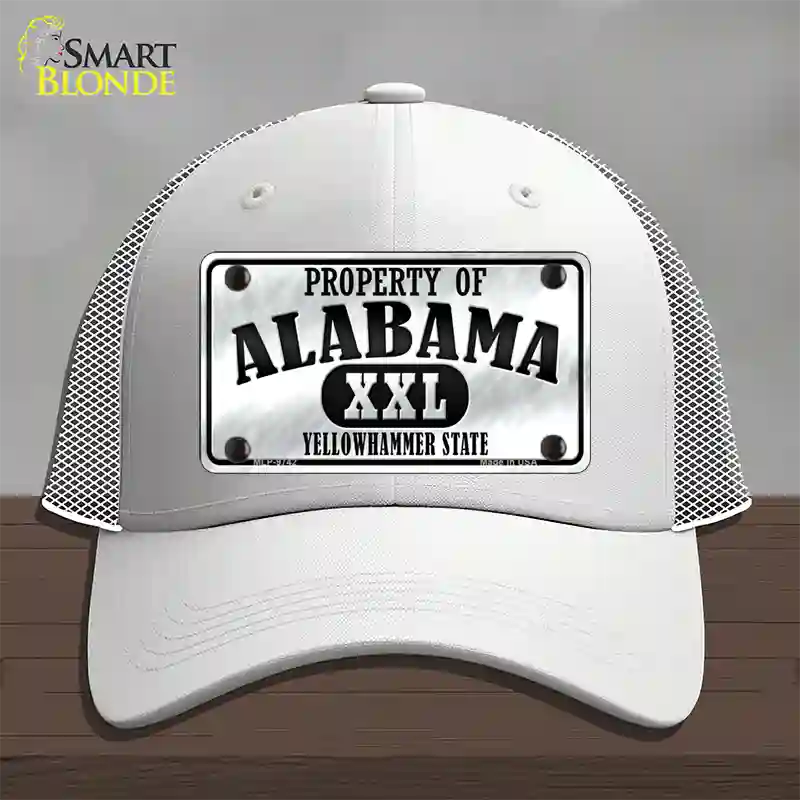 Property Of Alabama Novelty License Plate Hat Mesh / White