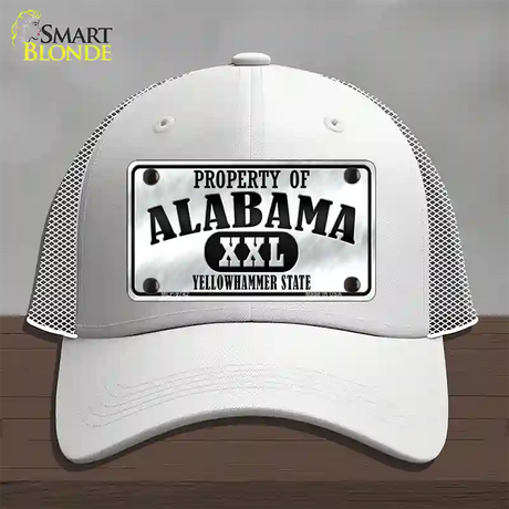 Property Of Alabama Novelty License Plate Hat Mesh / White