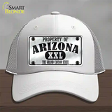 Property Of Arizona Novelty License Plate Hat Mesh / White