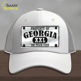 Property Of Georgia Novelty License Plate Hat Mesh / White