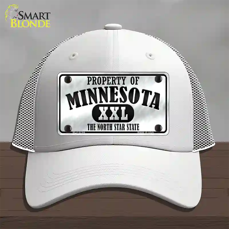 Property Of Minnesota Novelty License Plate Hat Mesh / White