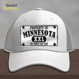 Property Of Minnesota Novelty License Plate Hat Mesh / White