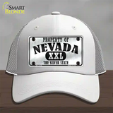 Property Of Nevada Novelty License Plate Hat Mesh / White