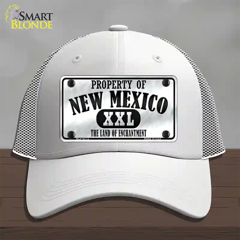 Property Of New Mexico Novelty License Plate Hat Mesh / White