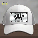 Property Of Ohio Novelty License Plate Hat Mesh / White