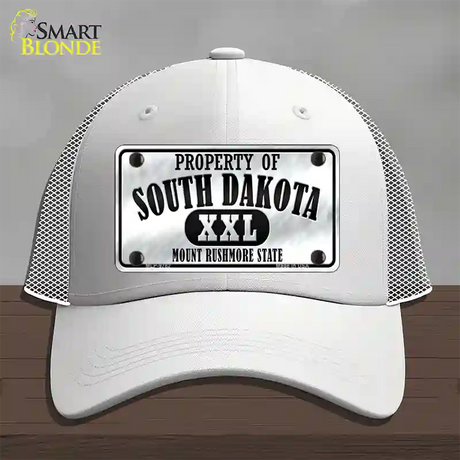 Property Of South Dakota Novelty License Plate Hat Mesh / White