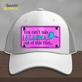 Alaska Girl Novelty License Plate Hat Mesh / White