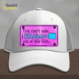 Colorado Girl Novelty License Plate Hat Mesh / White