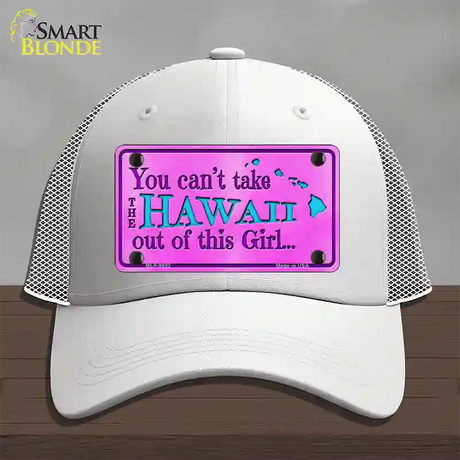 Hawaii Girl Novelty License Plate Hat Mesh / White