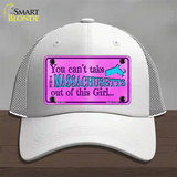 Massachusetts Girl Novelty License Plate Hat Mesh / White