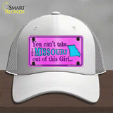 Missouri Girl Novelty License Plate Hat Mesh / White