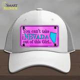 Nevada Girl Novelty License Plate Hat Mesh / White