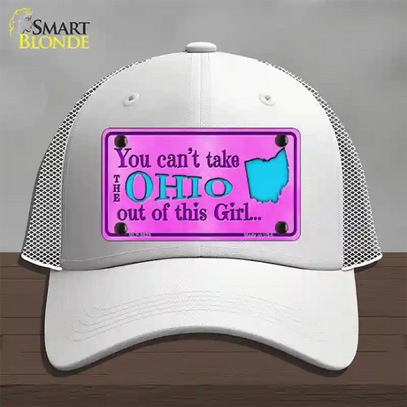 Ohio Girl Novelty License Plate Hat Mesh / White