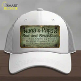 Nana And Papas Bed And Breakfast Novelty License Plate Hat Mesh / White