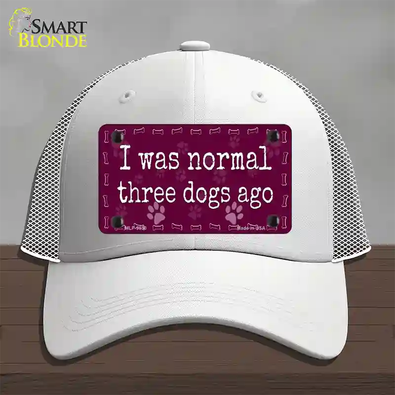 Three Dogs Ago Novelty License Plate Hat Mesh / White