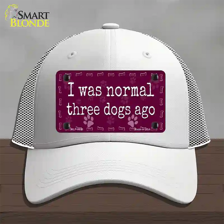 Three Dogs Ago Novelty License Plate Hat Mesh / White