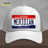 Meridian Idaho Novelty License Plate Hat Mesh / White