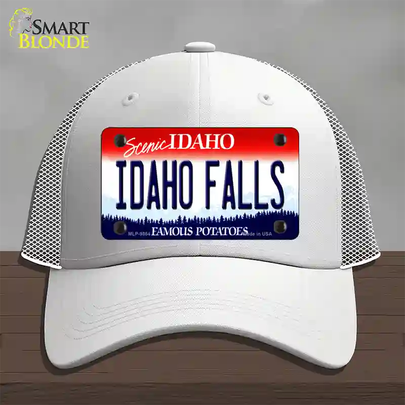 Idaho Falls Idaho Novelty License Plate Hat Mesh / White