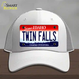 Twin Falls Idaho Novelty License Plate Hat Mesh / White