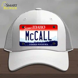 McCall Idaho Novelty License Plate Hat Mesh / White