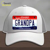 Grandpa Idaho Novelty License Plate Hat Mesh / White