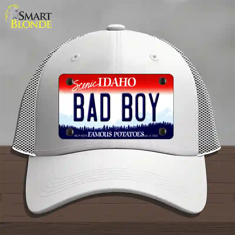 Bad Boy Idaho Novelty License Plate Hat Mesh / White