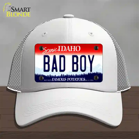 Bad Boy Idaho Novelty License Plate Hat Mesh / White