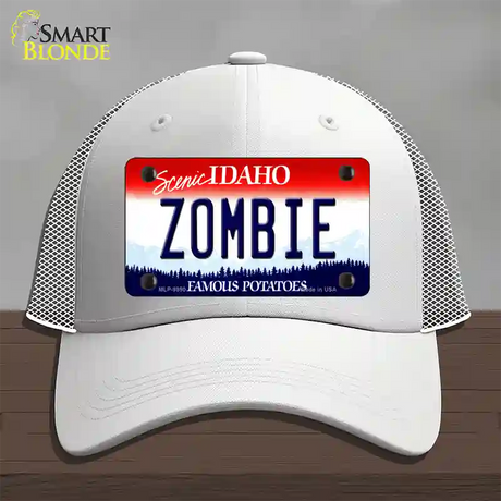 Zombie Idaho Novelty License Plate Hat Mesh / White