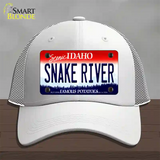 Snake River Idaho Novelty License Plate Hat Mesh / White