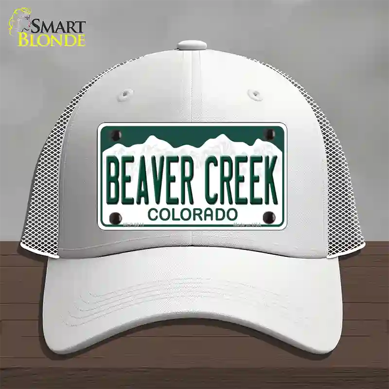 Beaver Creek Colorado Novelty License Plate Hat Mesh / White