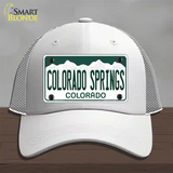 Colorado Springs Colorado Novelty License Plate Hat Mesh / White