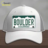 Boulder Colorado Novelty License Plate Hat Mesh / White