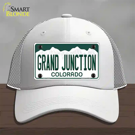 Grand Junction Colorado Novelty License Plate Hat Mesh / White