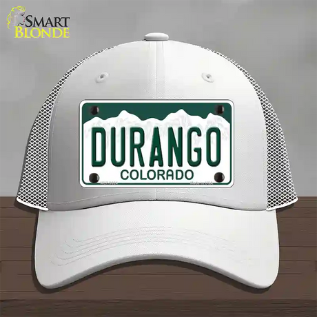 Durango Colorado Novelty License Plate Hat Mesh / White