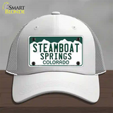 Steamboat Springs Colorado Novelty License Plate Hat Mesh / White