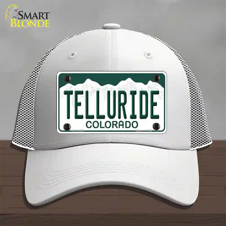 Telluride Colorado Novelty License Plate Hat Mesh / White