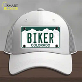 Biker Colorado Novelty License Plate Hat Mesh / White