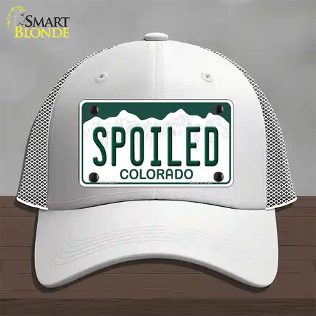 Spoiled Colorado Novelty License Plate Hat Mesh / White