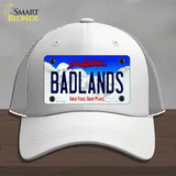 Badlands South Dakota Novelty License Plate Hat Mesh / White