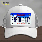 Rapid City South Dakota Novelty License Plate Hat Mesh / White