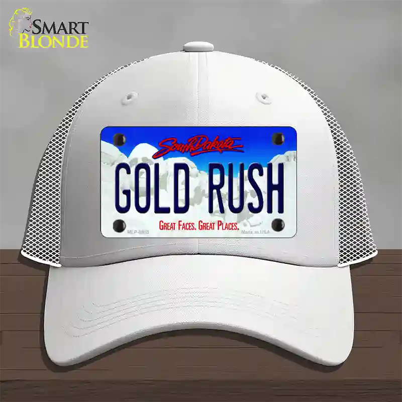 Gold Rush South Dakota Novelty License Plate Hat Mesh / White