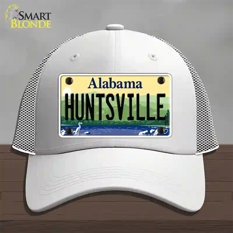 Huntsville Alabama Novelty License Plate Hat Mesh / White