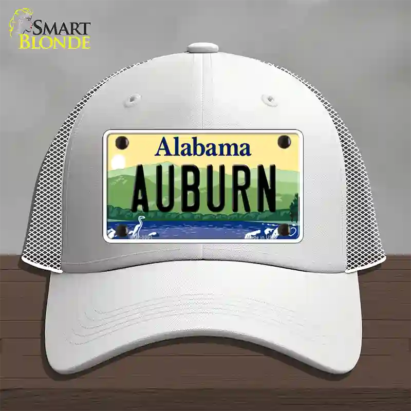 Auburn Alabama Novelty License Plate Hat Mesh / White