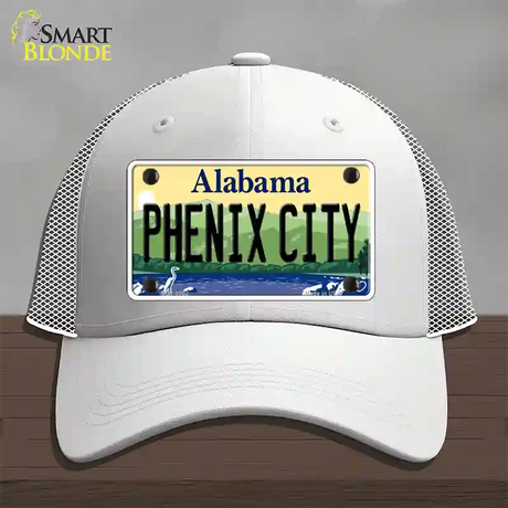 Phenix City Alabama Novelty License Plate Hat Mesh / White