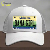 Bama Girl Alabama Novelty License Plate Hat Mesh / White