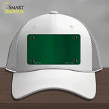 Green Metallic Solid Novelty License Plate Hat Mesh / White