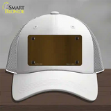 Brown Metallic Solid Novelty License Plate Hat Mesh / White