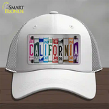 California License Plate Art Novelty License Plate Hat Mesh / White